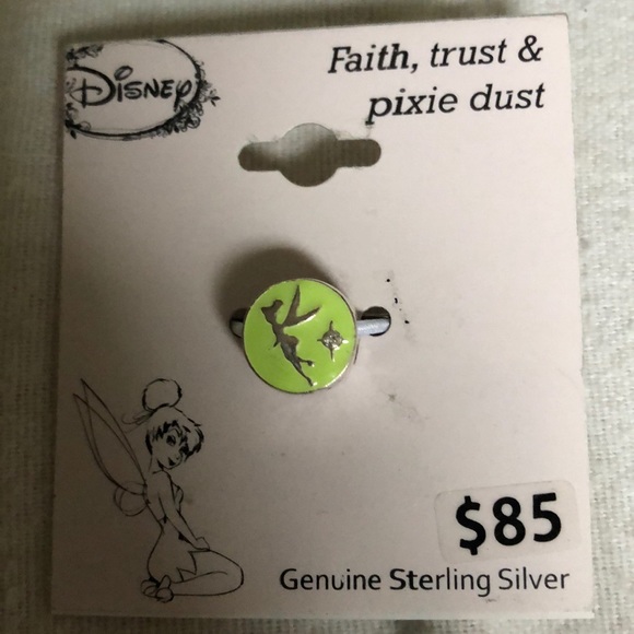 Disney Sterling Silver TinkerBell slide charm